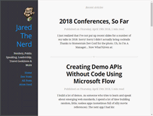 Tablet Screenshot of jaredthenerd.com